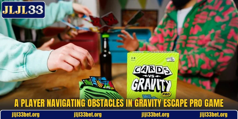 A player navigating obstacles in Gravity Escape Pro game
