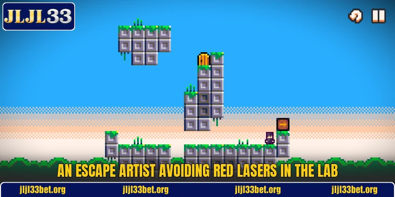 An escape artist avoiding red lasers in the lab