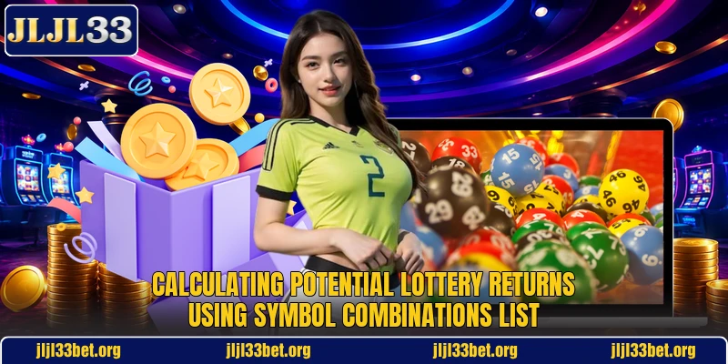 Calculating potential lottery returns using symbol combinations list