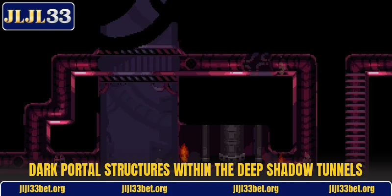 Dark portal structures within the deep shadow tunnels
