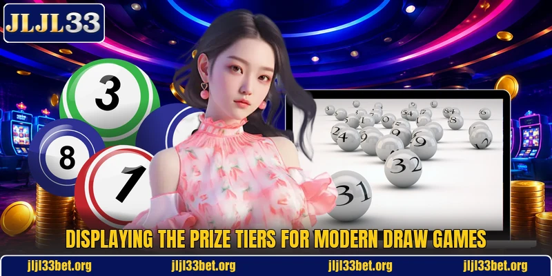 Displaying the prize tiers for modern draw games