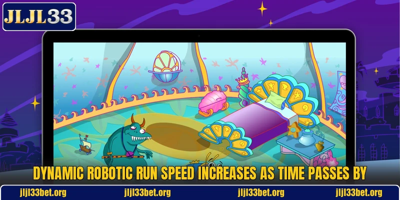 Dynamic robotic run speed increases as time passes by