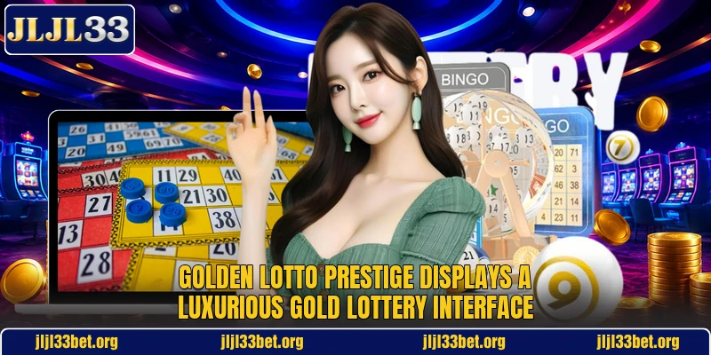 Golden Lotto Prestige displays a luxurious gold lottery interface