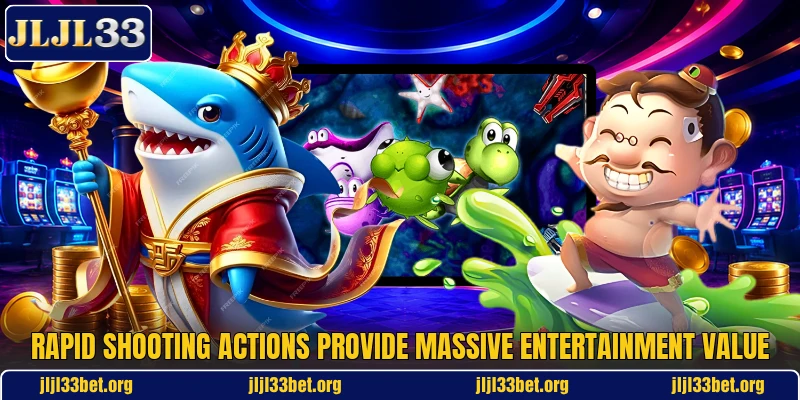 Rapid shooting actions provide massive entertainment value