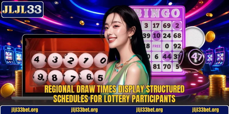 Regional draw times display structured schedules for lottery participants