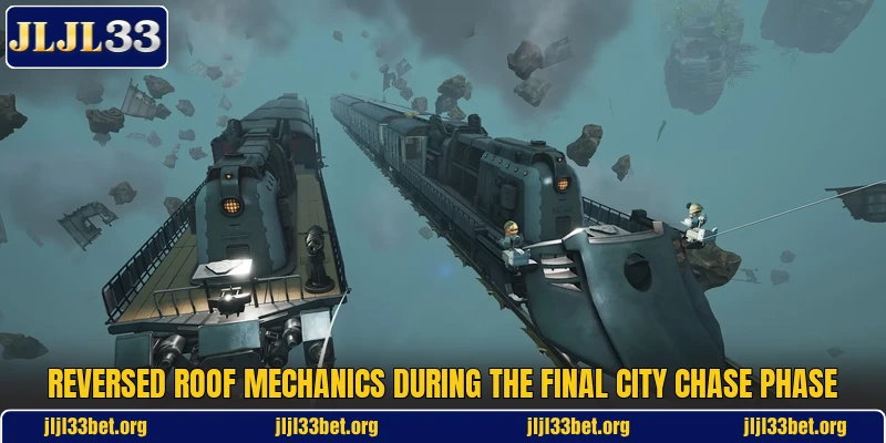 Reversed roof mechanics during the final city chase phase
